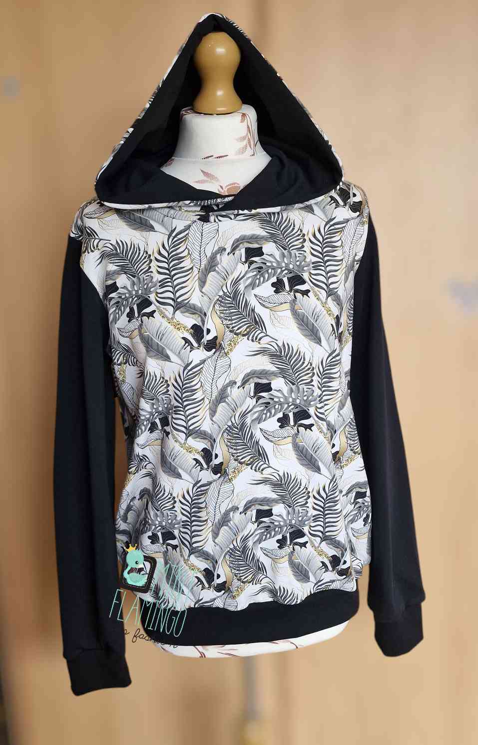 Jumper with hoodies Black and white