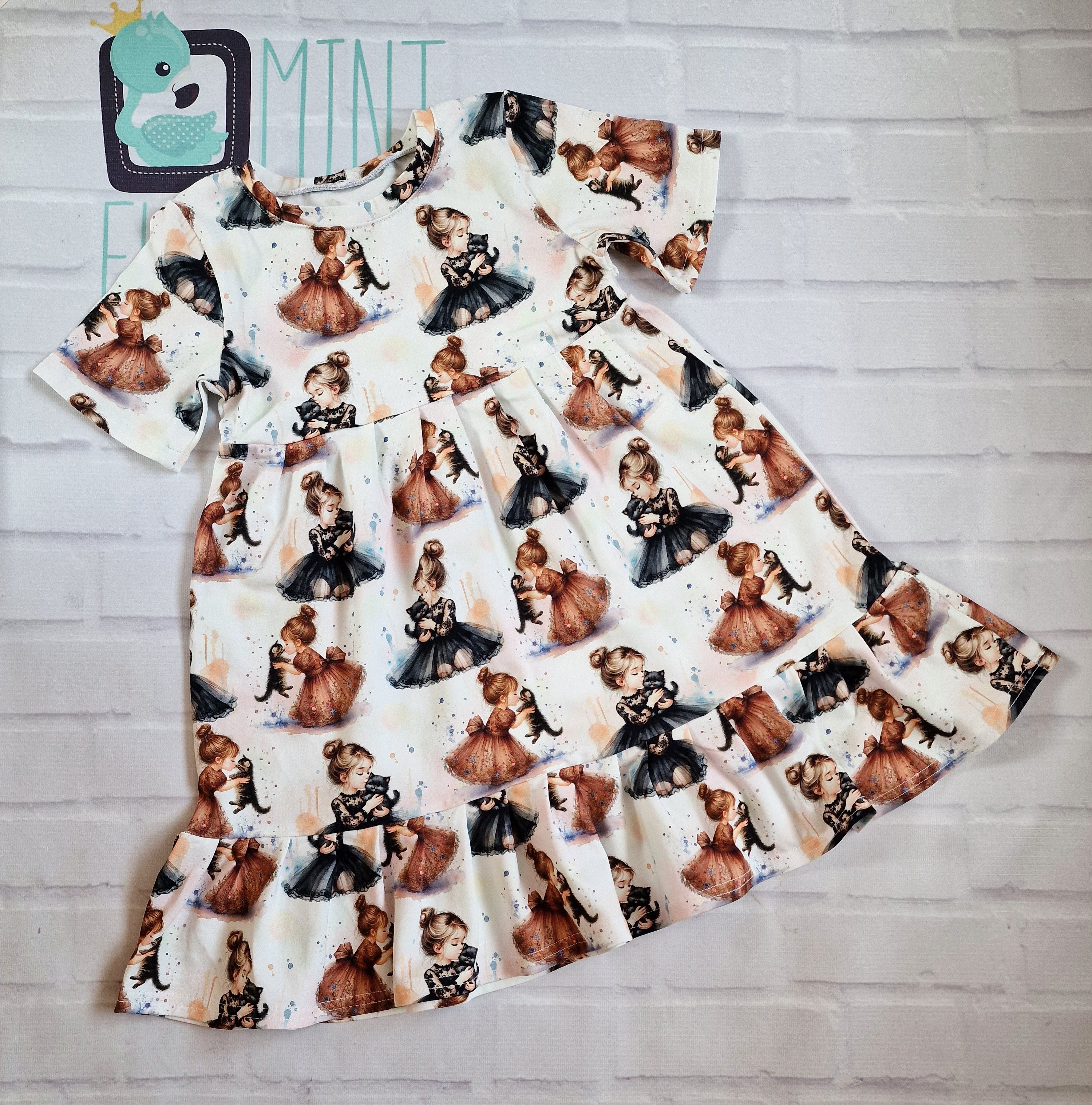 Dress Pola Girls with cats
