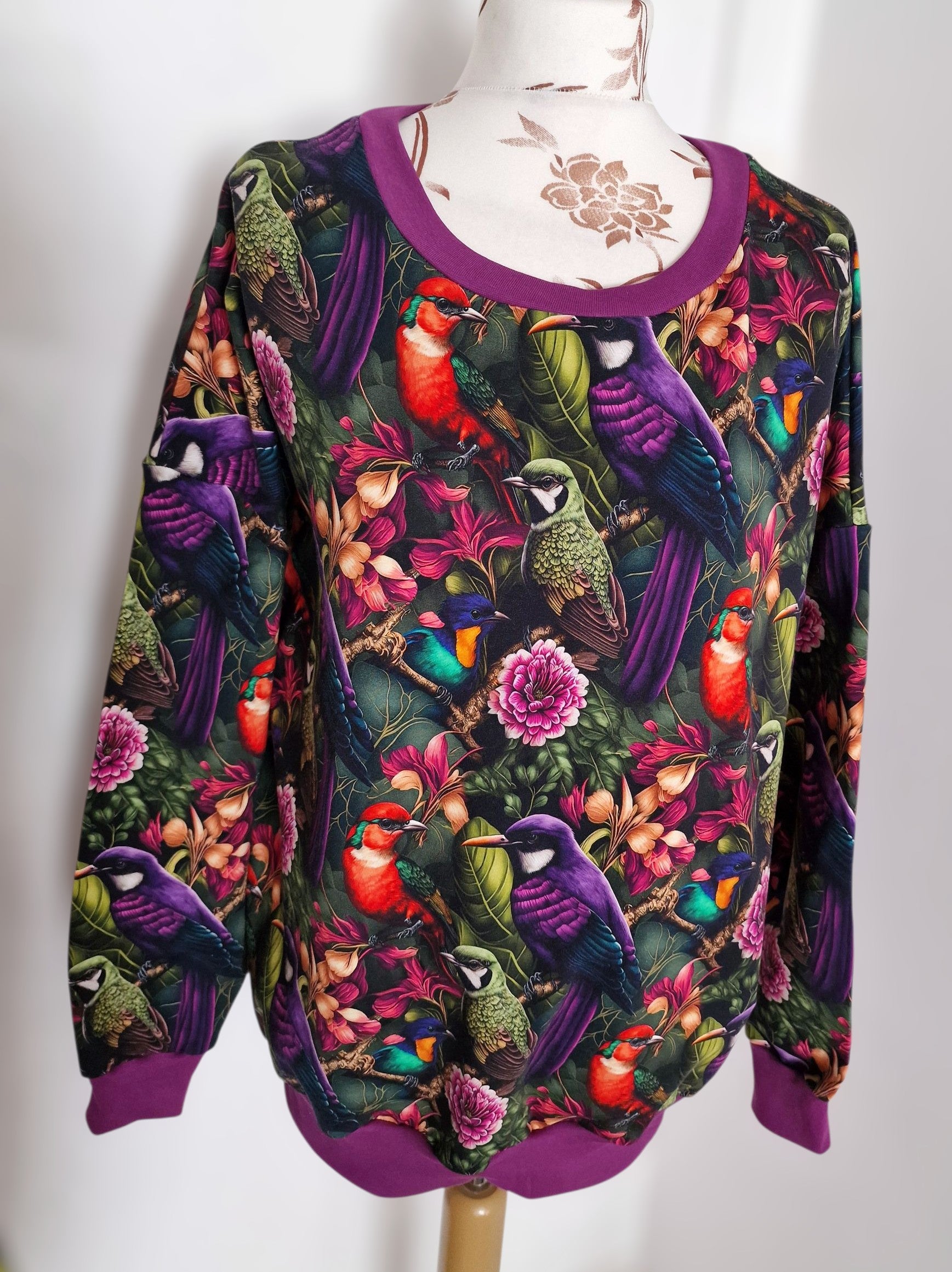 Jumper Auris oversize Birds