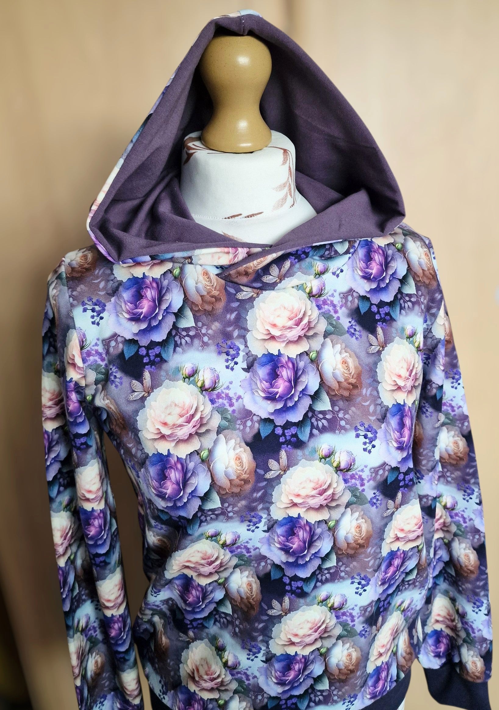 Jumper hoodies purple Flowers