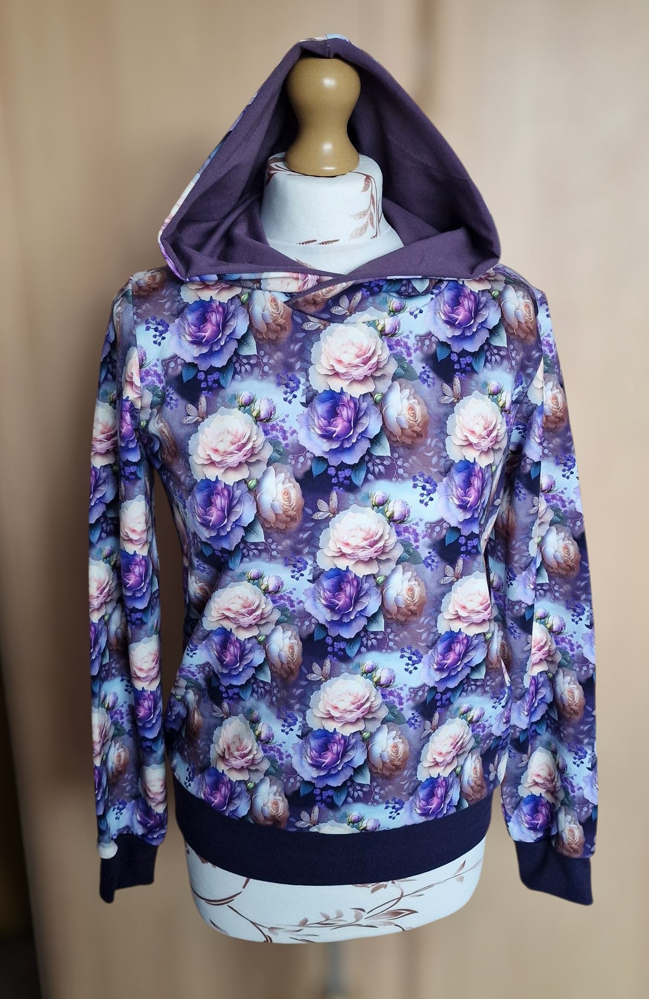 Jumper hoodies purple Flowers