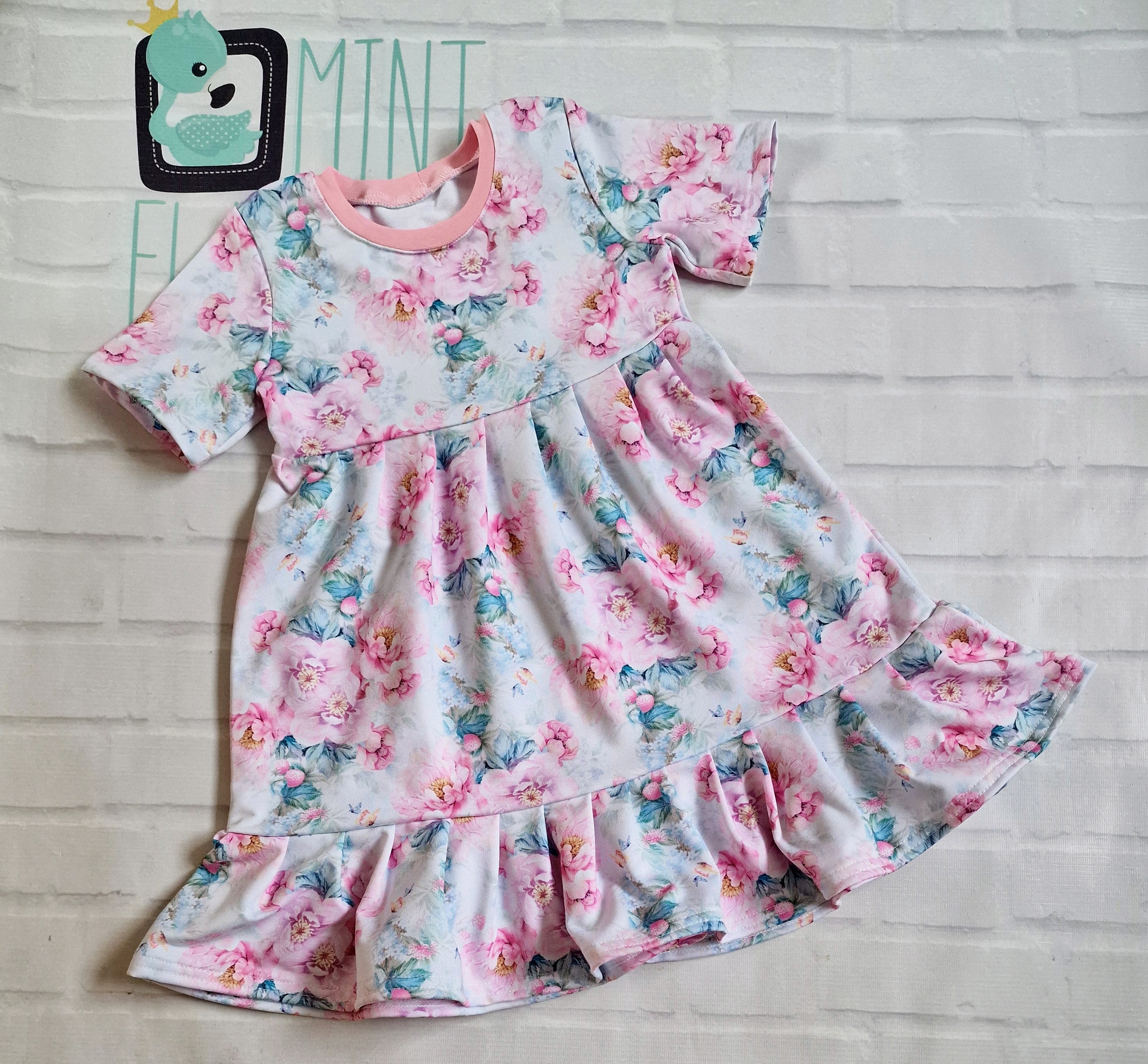 Dress Pola with Beautiful Flowers