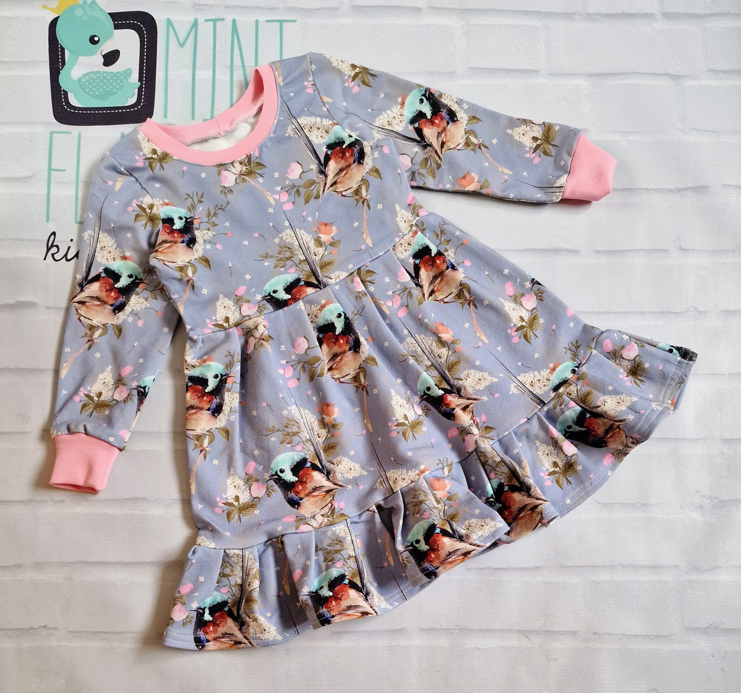 Dress Pola with Birds