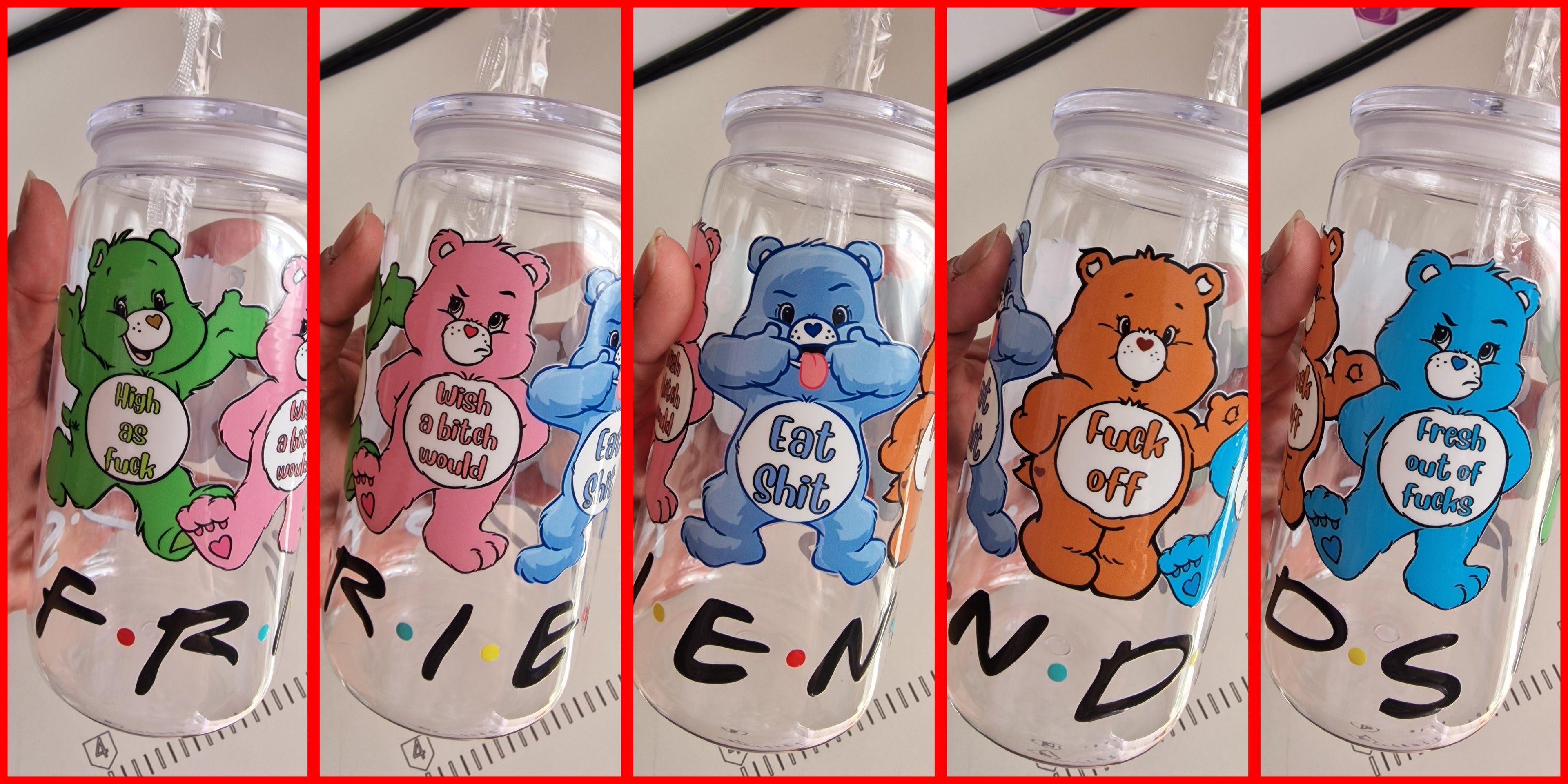 Cup with straw Care Bears