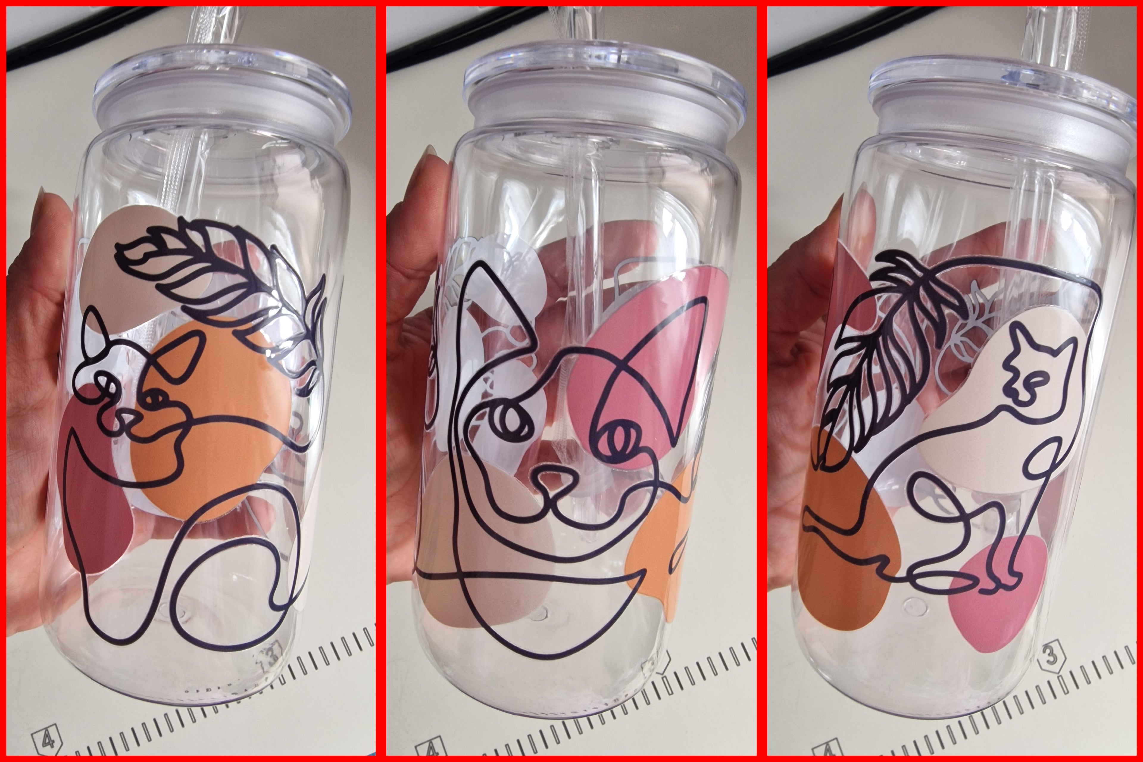 Cup with straw Cats