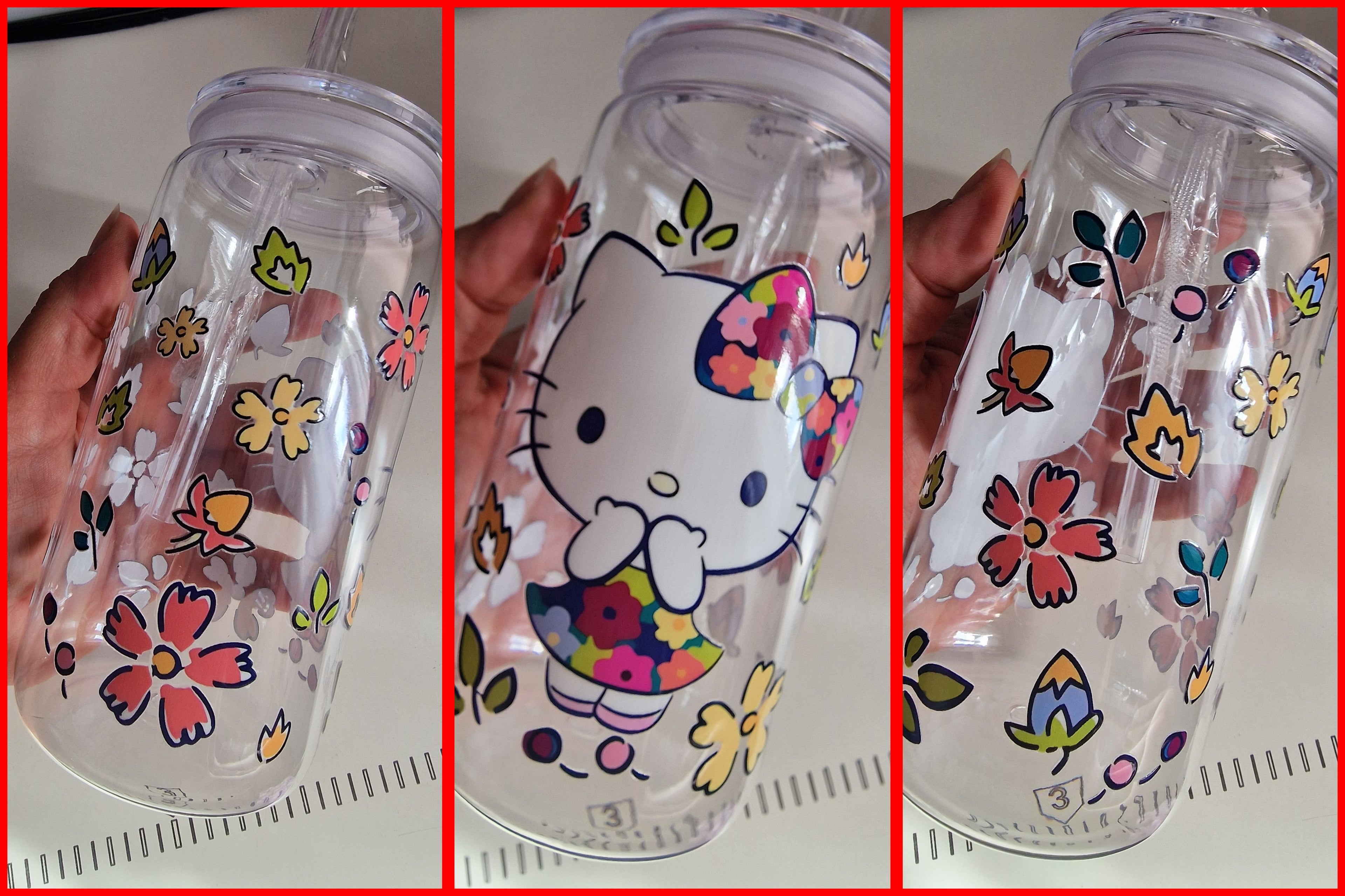 Cup with straw Hello Kitty